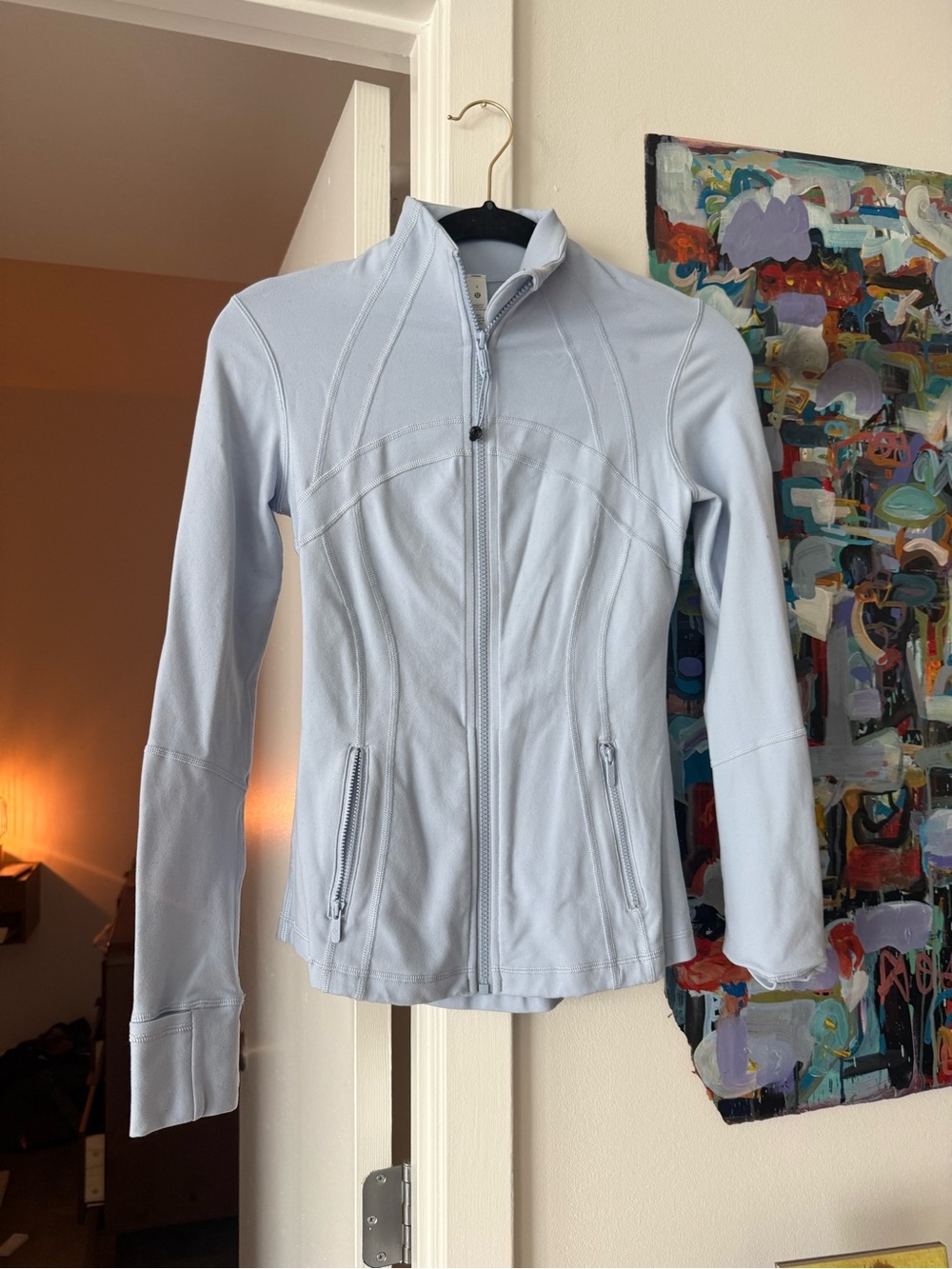 lululemon athletica Define Jacket - Light Blue Zip-Up Bomber Jacket